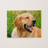 Goudkleurige retriever hond. legpuzzel (Horizontaal)