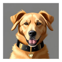 Goudkleurige Retriever Portret met Zwarte Halsband