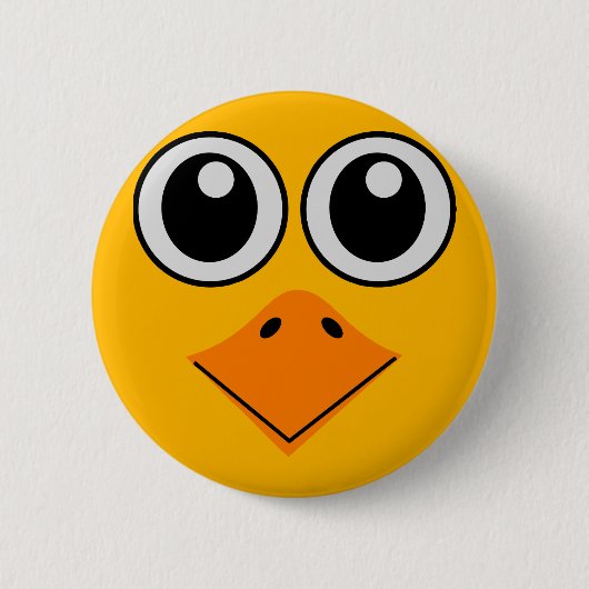 goudkleurige vogel ronde button 5,7 cm (Voorkant)