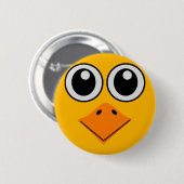 goudkleurige vogel ronde button 5,7 cm (Voorkant /achterkant)