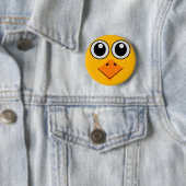 goudkleurige vogel ronde button 5,7 cm (In situ)