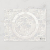 Goudklokken en tandwielen Steampunk Mechanische Gi Briefkaart (Achterkant)