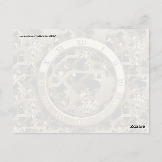 Goudklokken en tandwielen Steampunk Mechanische Gi Briefkaart (Achterkant)