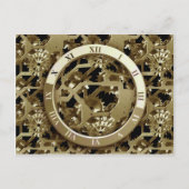 Goudklokken en tandwielen Steampunk Mechanische Gi Briefkaart (Voorkant)