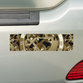 Goudklokken en tandwielen Steampunk Mechanische Gi Bumpersticker (Op auto)