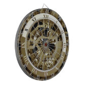 Goudklokken en tandwielen Steampunk Mechanische Gi Dartbord (Voorkant Links)