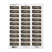 Goudklomp Obsidiaan Marmer Retouradres Etiket (Full Sheet)