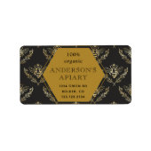  goudkoningin bijenbijenadres etiket (Voorkant)