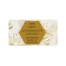  goudkoningin bijenbijenadres etiket