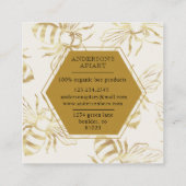  goudkoningin bijenbijenkoningvis vierkante visitekaartje (Achterkant)