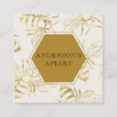  goudkoningin bijenbijenkoningvis vierkante visitekaartje (Voorkant)