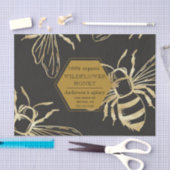  goudkoningin: bijenmonogram tissuepapier (Craft)