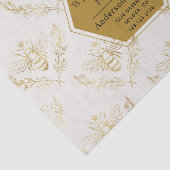  goudkoningin: bijenmonogram tissuepapier (Detail)