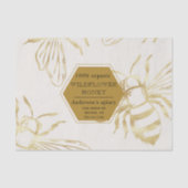  goudkoningin: bijenmonogram tissuepapier (Voorkant)