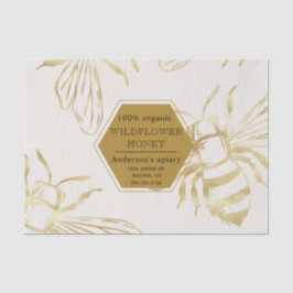  goudkoningin: bijenmonogram tissuepapier