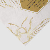 goudkoningin: bijenmonogram tissuepapier (Detail)