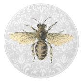  goudkoningin, lichtblauwe Filigree Keramische Knop (Voorkant)