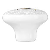  goudkoningin, lichtblauwe Filigree Keramische Knop (Zijkant)