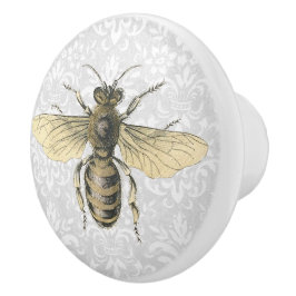 goudkoningin, lichtblauwe Filigree Keramische Knop