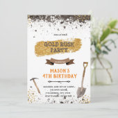 Goudkoorts feestthema kaart (Staand voorkant)