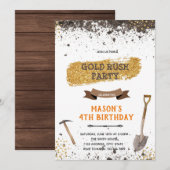 Goudkoorts feestthema kaart (Voorkant / Achterkant)