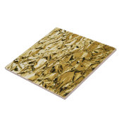 Goudkorrelig tin folie geplateerd abstract ontwerp tegeltje (Zijkant)