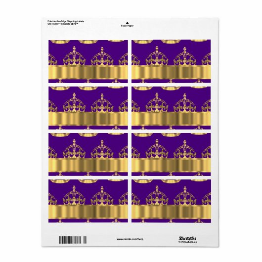 Goudkronen op paars etiket (Full Sheet)