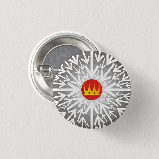 Goudkroon Ronde Button 3,2 Cm (Voorkant /achterkant)