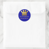 goudkroon ronde sticker (Tas)