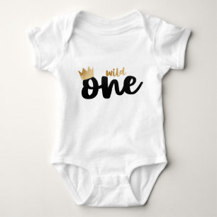 Goudkroonjongen eerste geboorte Wild One Romper