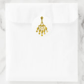 Goudkroonluchter Ronde Sticker (Tas)