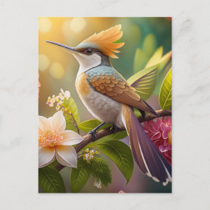 Goudkruin Honingeter Fantasie Vogel Briefkaart