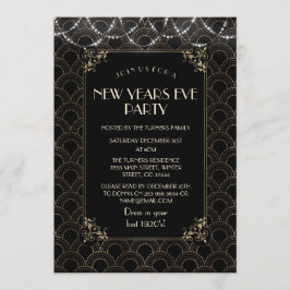  goudkunst Deco Fleur-de-lis Nieuwjaar Kaart