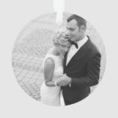 goudkunst Deco Wedding Monogram Foto Ornament (achterkant)