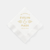  goudkunst Deco Wedding Monogram Servetten (Hoek)