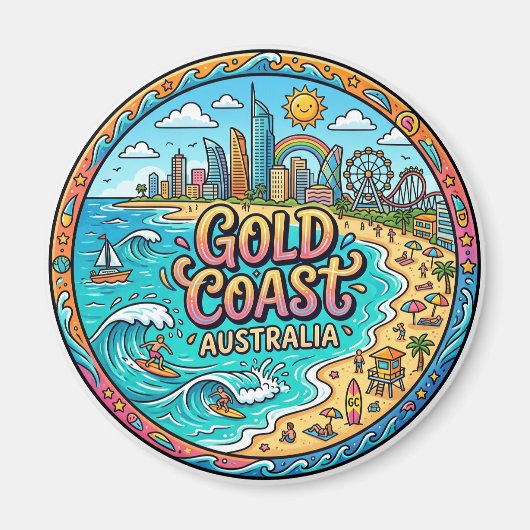 Goudkust Australië Magneet (Voorkant)