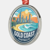 Goudkust Australië Metalen Ornament (Links)