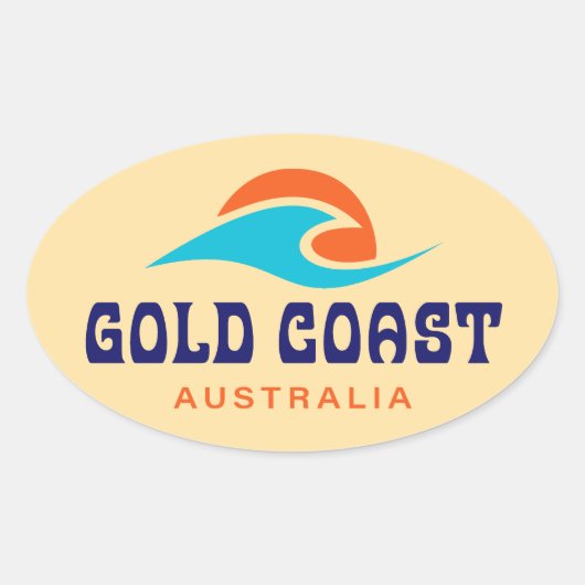 Goudkust Australië Ovale Sticker (Voorkant)