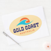 Goudkust Australië Ovale Sticker (Envelop)