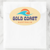 Goudkust Australië Ovale Sticker (Tas)