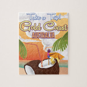 Goudkust, Australië reisposter Legpuzzel