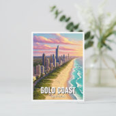 Goudkust Australië Reizen Briefkaart (Staand voorkant)