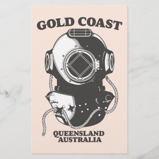 Goudkust Queensland Australië duikposter Briefpapier (Voorkant)