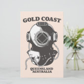 Goudkust Queensland Australië duikposter Briefpapier (Staand voorkant)