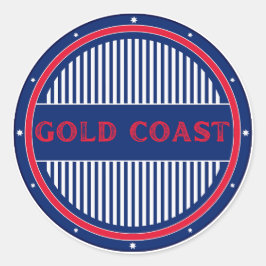 Goudkust Stad Pride Embleem – Australische identit Ronde Sticker