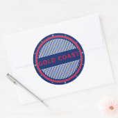 Goudkust Stad Pride Embleem – Australische identit Ronde Sticker (Envelop)