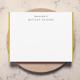 Goudlegant van het bureau van notitiekaartje