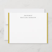 Goudlegant van het bureau van notitiekaartje (Voorkant)