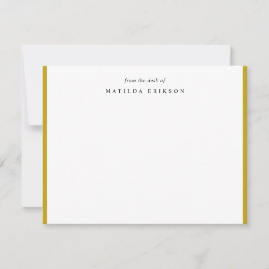 Goudlegant van het bureau van notitiekaartje (Voorkant)