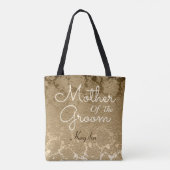 Goudlegante bruinmoeder van de bruom tote bag (Achterkant)